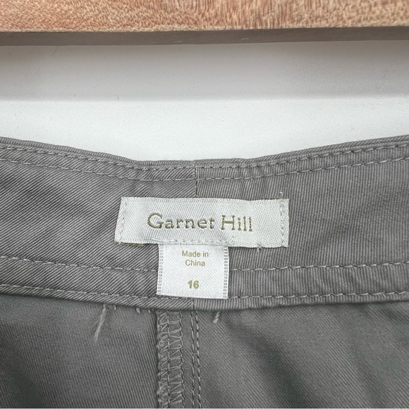 Garnet Hill Tapered Cargo Jogger Pants in Gray Cotton Plus Size 16 NEW - Picture 6 of 12